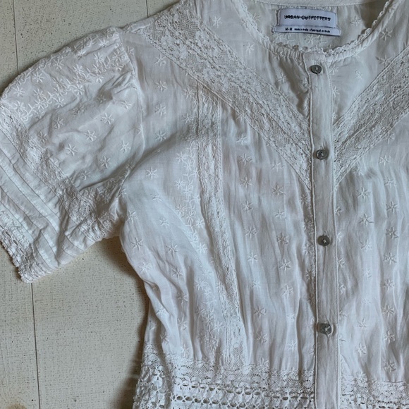 urban outfitters white eyelet dress